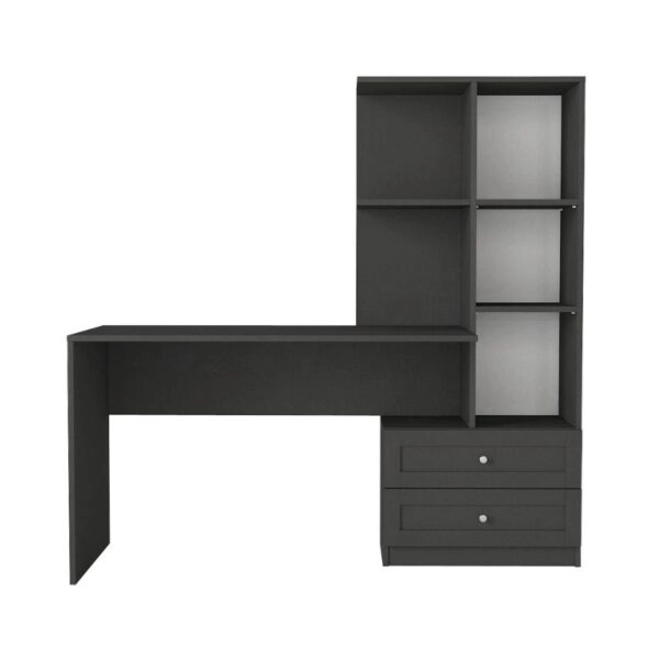 Γραφείο εργασίας Mantra Megapap χρώμα ανθρακί 150x60x152εκ.