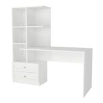 Γραφείο εργασίας Mantra Megapap χρώμα λευκό 150x60x152εκ.