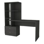 Γραφείο εργασίας Mantra Megapap χρώμα ανθρακί 150x60x152εκ.