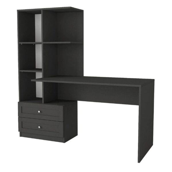 Γραφείο εργασίας Mantra Megapap χρώμα ανθρακί 150x60x152εκ.