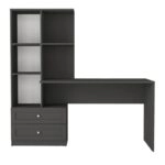 Γραφείο εργασίας Mantra Megapap χρώμα ανθρακί 150x60x152εκ.