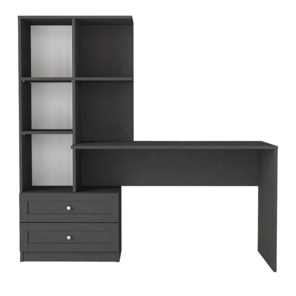 Γραφείο εργασίας Mantra Megapap χρώμα ανθρακί 150x60x152εκ.