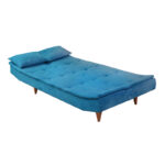 Καναπές - κρεβάτι Lucas Megapap τριθέσιος υφασμάτινος χρώμα σκούρο μπλε 190x85x85εκ.