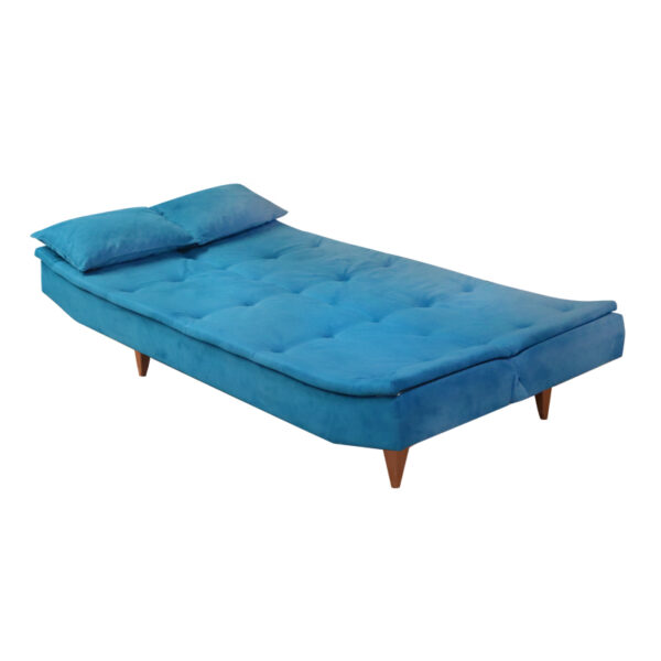 Καναπές - κρεβάτι Lucas Megapap τριθέσιος υφασμάτινος χρώμα σκούρο μπλε 190x85x85εκ.