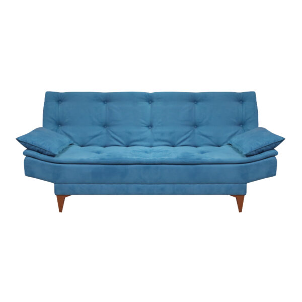 Καναπές - κρεβάτι Lucas Megapap τριθέσιος υφασμάτινος χρώμα σκούρο μπλε 190x85x85εκ.