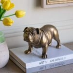 Artekko Animal Μπρονζέ Επιτραπέζιος Διακοσμητικός Σκύλος από Ρητίνη (26x12.7x14.8)cm