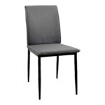 ΚΑΡΕΚΛΑ ΤΡΑΠΕΖΑΡΙΑΣ PERKY HM18347.01 ΓΚΡΙ ΥΦΑΣΜΑ-ΜΕΤΑΛ. ΠΟΔΙΑ ΜΑΥΡΑ 42x58x89,5Υεκ