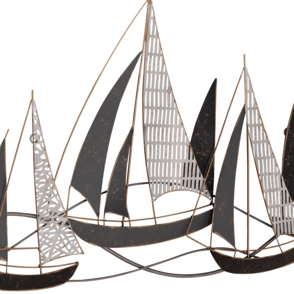 ΜΕΤΑΛΛΙΚΟ ΔΙΑΚΟΣΜΗΤΙΚΟ ΤΟΙΧΟΥ HM7160 ΑΝΘΡΑΚΙ ΛΕΥΚΟ ΧΡΥΣΟ 92x3x56Y εκ.