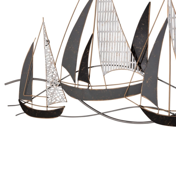 ΜΕΤΑΛΛΙΚΟ ΔΙΑΚΟΣΜΗΤΙΚΟ ΤΟΙΧΟΥ HM7160 ΑΝΘΡΑΚΙ ΛΕΥΚΟ ΧΡΥΣΟ 92x3x56Y εκ.