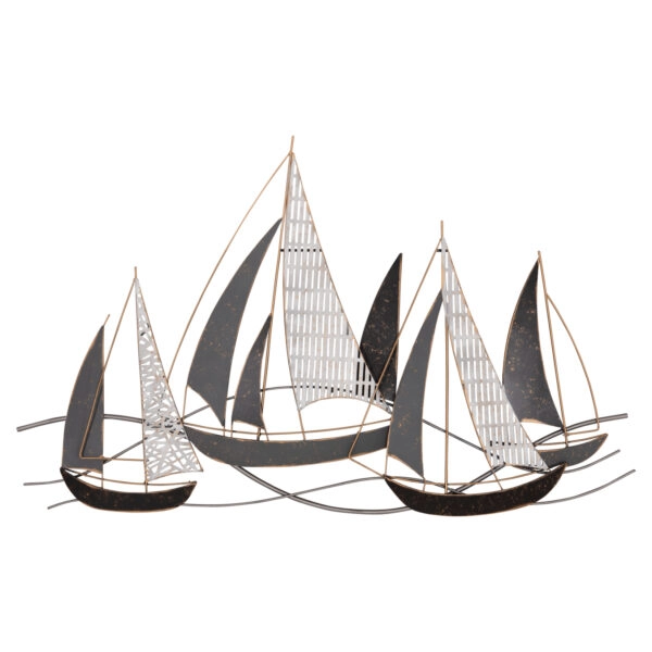 ΜΕΤΑΛΛΙΚΟ ΔΙΑΚΟΣΜΗΤΙΚΟ ΤΟΙΧΟΥ HM7160 ΑΝΘΡΑΚΙ ΛΕΥΚΟ ΧΡΥΣΟ 92x3x56Y εκ.