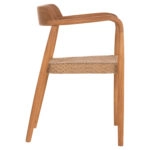 ΠΟΛΥΘΡΟΝΑ ΤΡΑΠΕΖΑΡΙΑΣ ROBBY HM18350 ΞΥΛΟ TEAK & ΣΧΟΙΝΙ VIRO ΦΥΣΙΚΟ 55x50x71Υεκ.