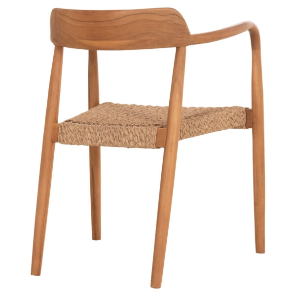 ΠΟΛΥΘΡΟΝΑ ΤΡΑΠΕΖΑΡΙΑΣ ROBBY HM18350 ΞΥΛΟ TEAK & ΣΧΟΙΝΙ VIRO ΦΥΣΙΚΟ 55x50x71Υεκ.