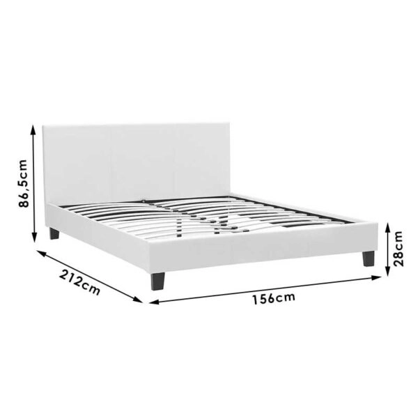 Κρεβάτι Nevil 150x200 με ύφασμα χρώμα ανθρακί