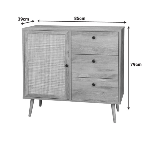 Μπουφές Oslo σε sonoma απόχρωση 85x39x79εκ