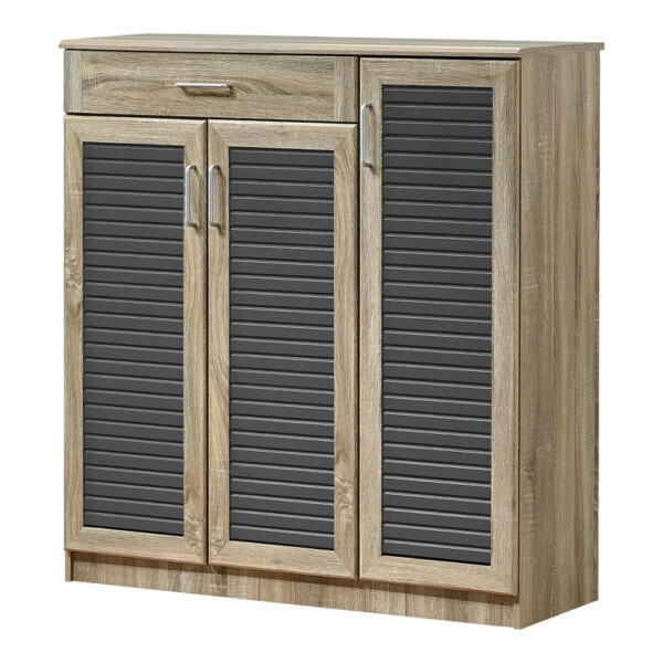 Παπουτσοθήκη-ντουλάπι Sante 30 ζεύγων σε sonoma-ανθρακί απόχρωση 120x37x123εκ