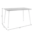 Τραπέζι Cuba MDF sonoma-λευκό 120x80x75εκ