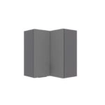 Craft Πάνω Ντουλάπι Γωνιακό Γραφίτης 60-60x30x72cm