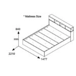 Σετ Κρεβατοκάμαρας Olympus White με Κρεβάτι 140x200εκ Σετ 3τεμ