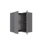 Craft Πάνω Ντουλάπι Γωνιακό Γραφίτης 60-60x30x72cm