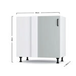 Modest Κάτω Γωνιακό Ντουλάπι Γκρι 100x48x82εκ