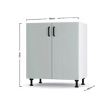 Modest Κάτω Ντουλάπι Γκρι 60x48x82 εκ