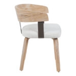 Πολυθρόνα Anesy  μέταλλο-ξύλο με ύφασμα σε μπεζ απόχρωση 53.5x51x72εκ