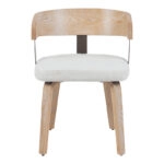 Πολυθρόνα Anesy  μέταλλο-ξύλο με ύφασμα σε μπεζ απόχρωση 53.5x51x72εκ