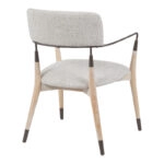 Πολυθρόνα Sentana μέταλλο-ξύλο και ύφασμα σε μπεζ-καφέ απόχρωση 56.5x56x79εκ