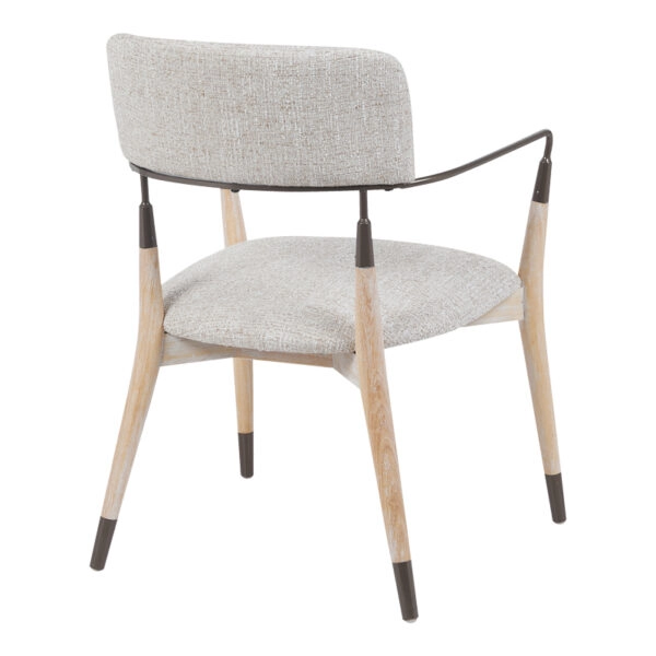 Πολυθρόνα Sentana μέταλλο-ξύλο και ύφασμα σε μπεζ-καφέ απόχρωση 56.5x56x79εκ