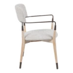 Πολυθρόνα Sentana μέταλλο-ξύλο και ύφασμα σε μπεζ-καφέ απόχρωση 56.5x56x79εκ