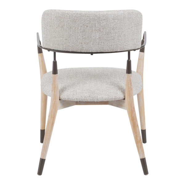 Πολυθρόνα Sentana μέταλλο-ξύλο και ύφασμα σε μπεζ-καφέ απόχρωση 56.5x56x79εκ