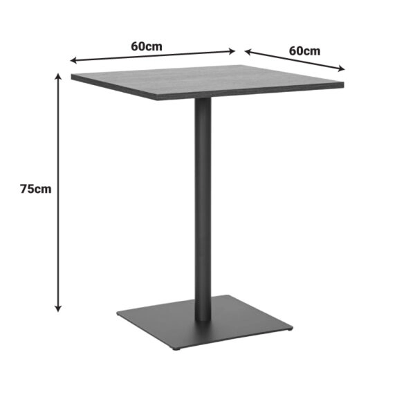 Τραπέζι Nerobian  mdf σε καρυδί απόχρωση 60x60x75εκ