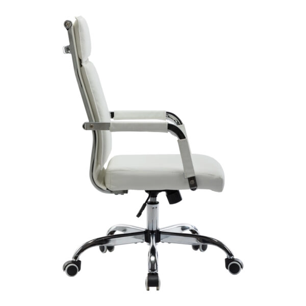 Καρέκλα γραφείου διευθυντη Mavel PU λευκό 55x62x100-110εκ