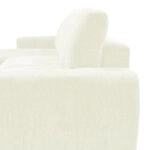 Γωνιακός αναστρέψιμος καναπές-κρεβάτι Vivad  ύφασμα σε μπεζ απόχρωση 275x164x91εκ