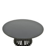 Τραπέζι σαλονιού Radiane μασίφ ξύλο ακακίας σε μαύρη απόχρωση Φ80x40εκ