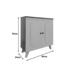 Παπουτσοθήκη-ντουλάπι Cathi σε λευκή-sonoma απόχρωση 80x34x95εκ