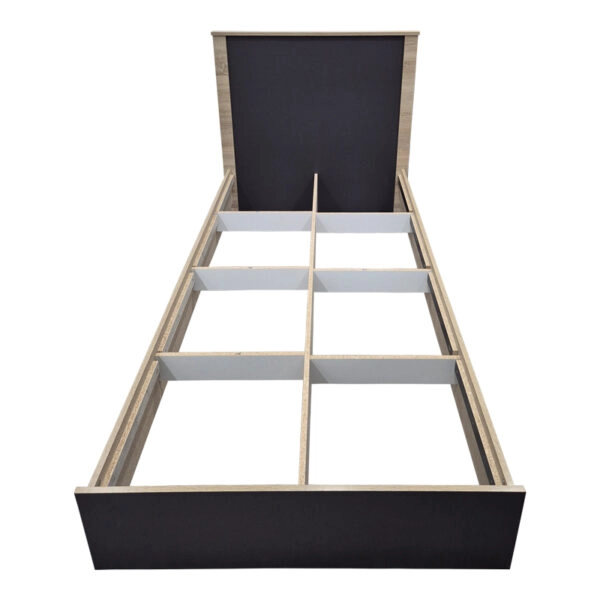 Κρεβάτι Athos  σε sonoma-ανθρακί απόχρωση 90x190εκ