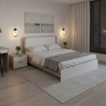 Κρεβάτι Athos  σε sonoma-λευκό απόχρωση 160x200εκ