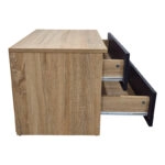 Κομοδίνο Athos  σε sonoma-ανθρακί απόχρωση 48x40x41.5εκ