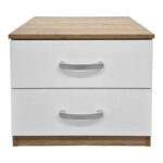 Κομοδίνο Athos  σε sonoma-λευκή απόχρωση 48x40x41.5εκ