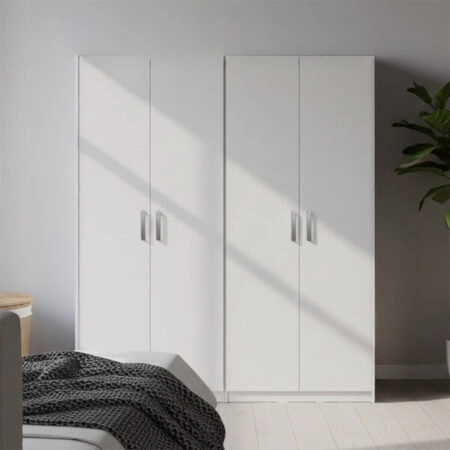 Ντουλάπα τετράφυλλη Lego Ι pakoworld λευκή 160x42x180εκ