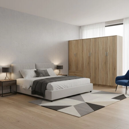 Ντουλάπα εξάφυλλη Lego I pakoworld sonoma 240x42x180εκ