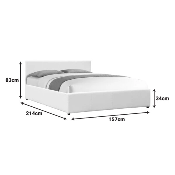 Κρεβάτι Dellia  με αποθηκευτικό χώρο pu μαύρο 150x200εκ