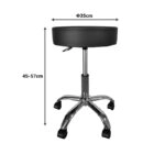 Σκαμπό γραφείου-εργασίας τροχήλατο Tebere  pu σε λευκή απόχρωση Φ35x46-59εκ