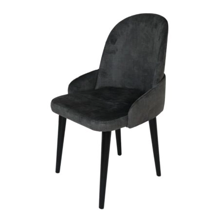 Artekko Kusakli Γκρι Καρέκλα με Βελουδινο Ύφασμα (56x56x90)cm