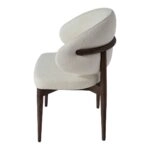 Artekko Moses Εκρού Καρέκλα με Μπουκλέ Ύφασμα (60x60x90)cm