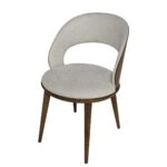 Artekko Toni Lux Εκρού Καρέκλα με Μπουκλέ Ύφασμα (51x60x83)cm