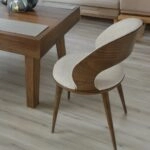 Artekko Toni Lux Εκρού Καρέκλα με Μπουκλέ Ύφασμα (51x60x83)cm