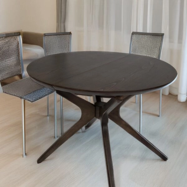 Artekko Mutfak Καφέ MDF Επεκτεινόμενη Τραπεζαρία (110+40x110x78)cm