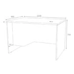 Γραφείο επαγγελματικό Venturo Megapap χρώμα ανθρακί - φυσικό οξιάς 120x80x75εκ.